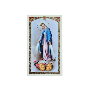 A La Milagrosa Prayer Card (Spanish)