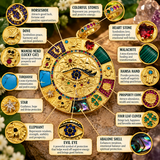 All Purpose Spiritual Protection Amulet – Evil Eye, Hamsa Hand & Good Luck Gold-Tone Pendant