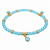 Sky Blue Evil Eye Shine Bracelet