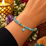 Sky Blue Evil Eye Shine Bracelet