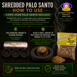 Shredded Palo Santo Wood Incense – Loose Spiritual Incense for Cleansing & Purification