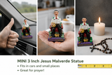 Mini Jesús Malverde Statue – Patron Saint of Hope, Protection & Good Fortune | 3 Inch Spiritual Figurine