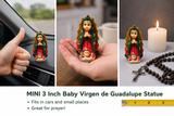 Mini Baby Virgen de Guadalupe Statue – 3 Inch Devotional Altar Figure for Prayer & Home Altars