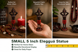 5 Inch Elegguá Statue – Small Orisha Statue for Home Altar, Protection & New Beginnings