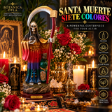 anta Muerte 7 Color Statue 17" Inch – Seven Powers / 7 Potencias Spiritual Altar Figure