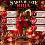 Santa Muerte Red Statue 17' Inch – La Santa Muerte Roja Spiritual Altar Figure for Love & Attraction