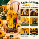 Santa Muerte Yellow Statue 17' Inch – La Santa Muerte Amarilla Spiritual Altar Figure for Money, Prosperity & Success