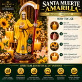 Santa Muerte Yellow Statue 17' Inch – La Santa Muerte Amarilla Spiritual Altar Figure for Money, Prosperity & Success