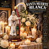 Santa Muerte White Statue 17' Inch – La Santa Muerte Blanca Spiritual Altar Figure for Peace, Cleansing & Protection