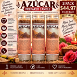 Azúcar Sugar Prepared Candle – Sweetening Spiritual Candle for Love, Harmony & Relationships