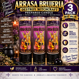 Destroy Witchcraft Prepared Candle – Arrasa Brujería Spiritual Candle for Cleansing, Protection & Removing Negative Energy