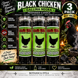 Black Chicken Prepared Candle – Gallina Negra Spiritual Candle for Protection, Cleansing & Removing Negativity