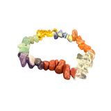 7 Chakra Crystal Chip Bracelet – Multicolor Gemstone Beaded Bracelet for Spiritual Balance & Meditation