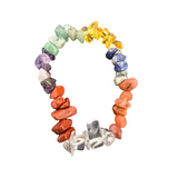 7 Chakra Crystal Chip Bracelet – Multicolor Gemstone Beaded Bracelet for Spiritual Balance & Meditation