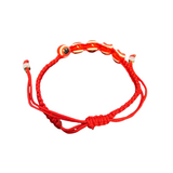 Red Evil Eye Protection Bracelet – Adjustable Red String Mal de Ojo Bracelet with 5 Evil Eye Beads