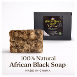 100% Natural African Black Soap – Deep Cleansing Bar Made in Ghana