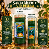 Jumbo 14-Day Santa Muerte Money Drawing Candle – Ven Dinero