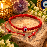 Red String Evil Eye Protection Bracelet – Adjustable Mal de Ojo Bracelet for Good Luck