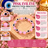 Pink Evil Eye Protection Bracelet – Mal de Ojo Beaded Bracelet for Love, Good Luck & Positive Energy