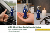Mini Santa Muerte Statue Purple 3.5 Inches Devotional Altar Figure
