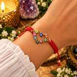 Heart Evil Eye Protection Bracelet – Red String Adjustable Mal de Ojo Bracelet