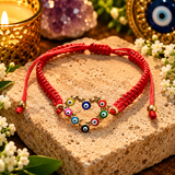 Heart Evil Eye Protection Bracelet – Red String Adjustable Mal de Ojo Bracelet