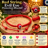 Red String Evil Eye Protection Bracelet – Adjustable Mal de Ojo Bracelet for Good Luck
