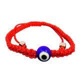 Red bracelet with blue eye