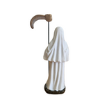 Mini Santa Muerte Statue white 3.5 Inches Devotional Altar Figure