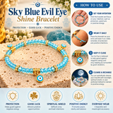 Sky Blue Evil Eye Shine Bracelet