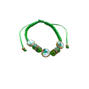 Protection Bracelet San Judas Shine Beads & String (Adult Size)