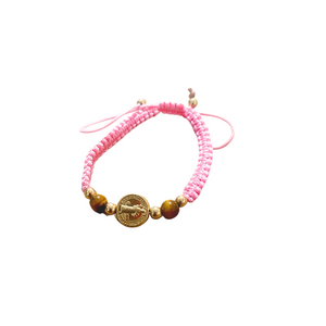 Baby Protection Bracelet San Benito Tigers Eye Pink