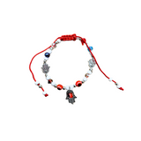 Protection Bracelet Hamsa Hand Eyes & Shine Beads (Adult Size)