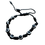 Black Evil Eye Protection Bracelet – Adjustable Mal de Ojo Bracelet for Protection & Good Luck