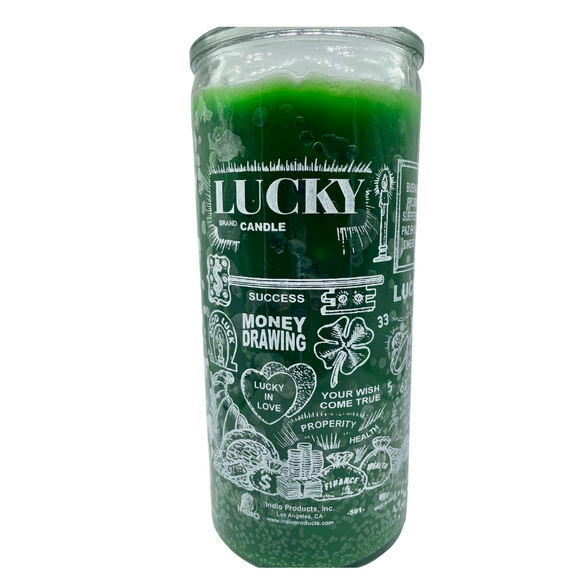 Lucky Green Candle/ Veladora Verde de 14 Dias