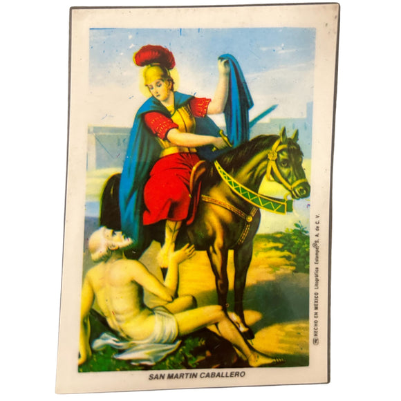 San Martin Caballero Prayer Card (Vintage)