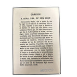 Sra. de San Juan Prayer Card (Vintage)