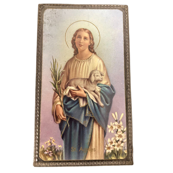 Saint Agnes Prayer Card (Vintage)