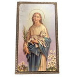 Saint Agnes Prayer Card (Vintage)