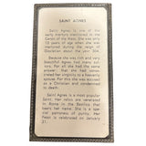 Saint Agnes Prayer Card (Vintage)