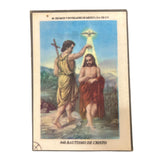 Bautismo de Cristo Prayer Card (Vintage)