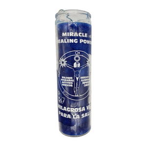 Miracle Healing Blue Candle / Milagrosa Para La Salud Veladora en Azul