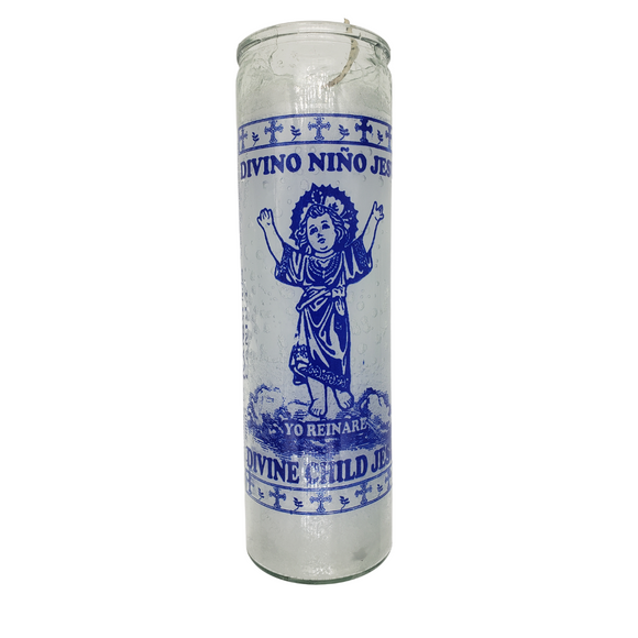 Divine Child Jesus Ritual Candle in White /  Veladora de Divino Nino Jesus Veladora Blanca