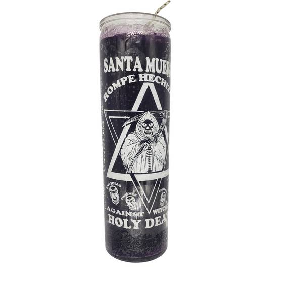 Santa Muerte Rompe Hechizos Veladora Preparada /Holy Death Fixed Candle