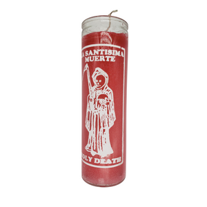 La Santa Muerte Veladora Rosada / Holy Death Pink Candle