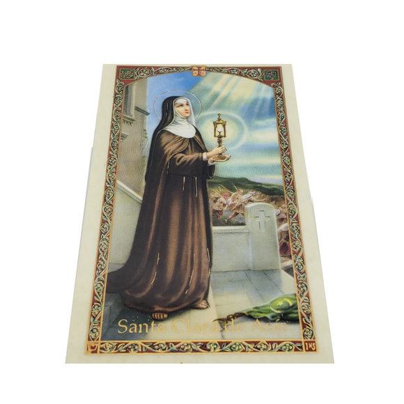 Santa Clara Prayer Card