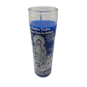 Saint Jude Healing Power Blue Ritual Candle / San Judas Para La Salud Veladora Azul