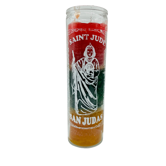 Saint Jude Multicolor Candle/ San Judas 3 Color Veladora
