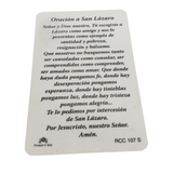San Lazaro Prayer Card (Spanish)
