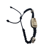 Santa Muerte White Protection Bracelet (Adult Size)